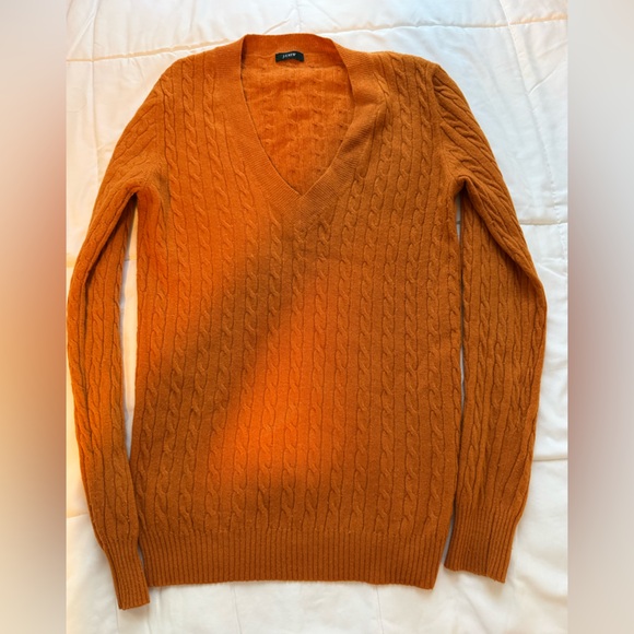 J. Crew Sweaters - Women’s J.Crew Orange V-Neck Sweater